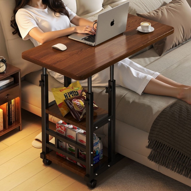Desk Setup For Laptop - 可動式リフティングベッドサイドテーブルベッドサイド小さなテーブル読書机コンピュータデスク便利な省スペースラップトップテーブル新到着