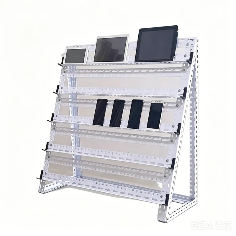 Desk Setup Shelf - 携帯電話ホルダー スタジオ 多目的デスクトップシェルフ 多機能大型携帯電話フロアラック