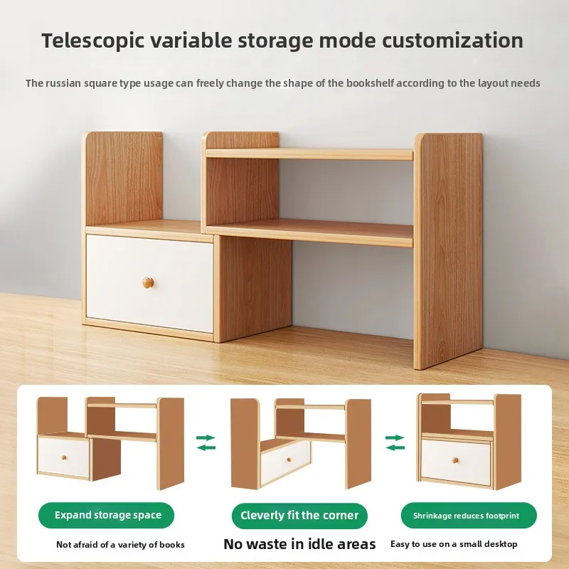 Desk Setup Productivity - 2026 デスクトップ本棚 デスクトップシェルフ デスク収納ラック 寮グッズ 学習テーブル