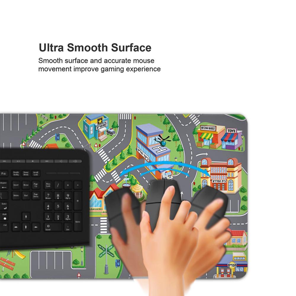 PCゲームセットアップアクセサリーシティロード漫画マウスパッ - Desk Setup Game のレビューと価格