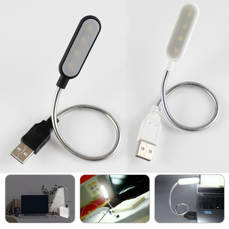 ミニ 4 LED ブックランプポータブル USB 読書ナイト - Desk Setup For Laptop のレビューと価格