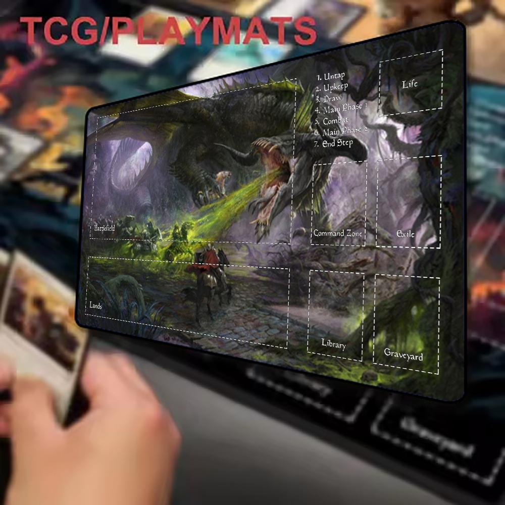 グリーンフレイムドラゴン ゾーンドTCGプレイマット 大型デ - Desk Setup Game のレビューと価格