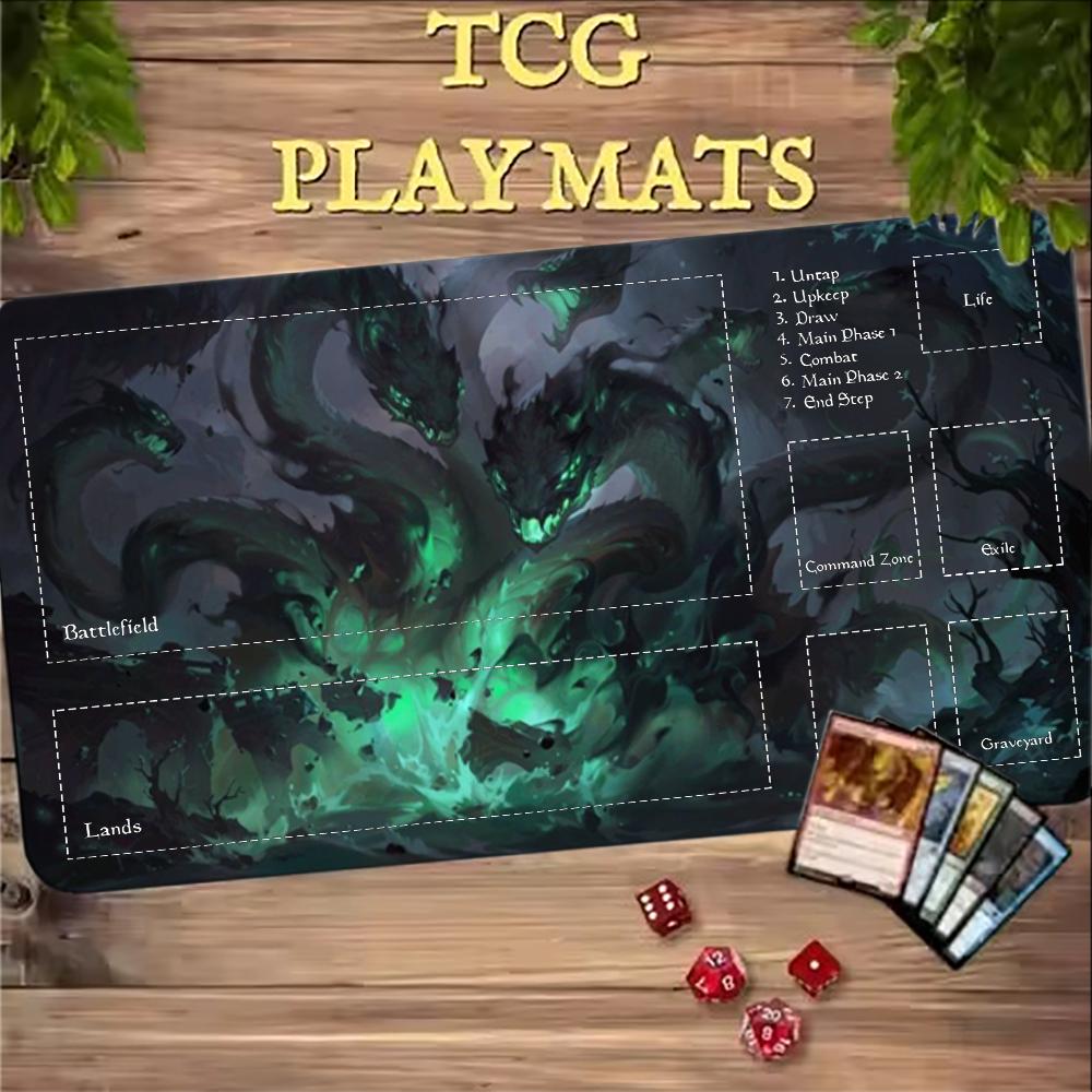 グリーンフレイムドラゴン ゾーンドTCGプレイマット 大型デ - Desk Setup Game のレビューと価格