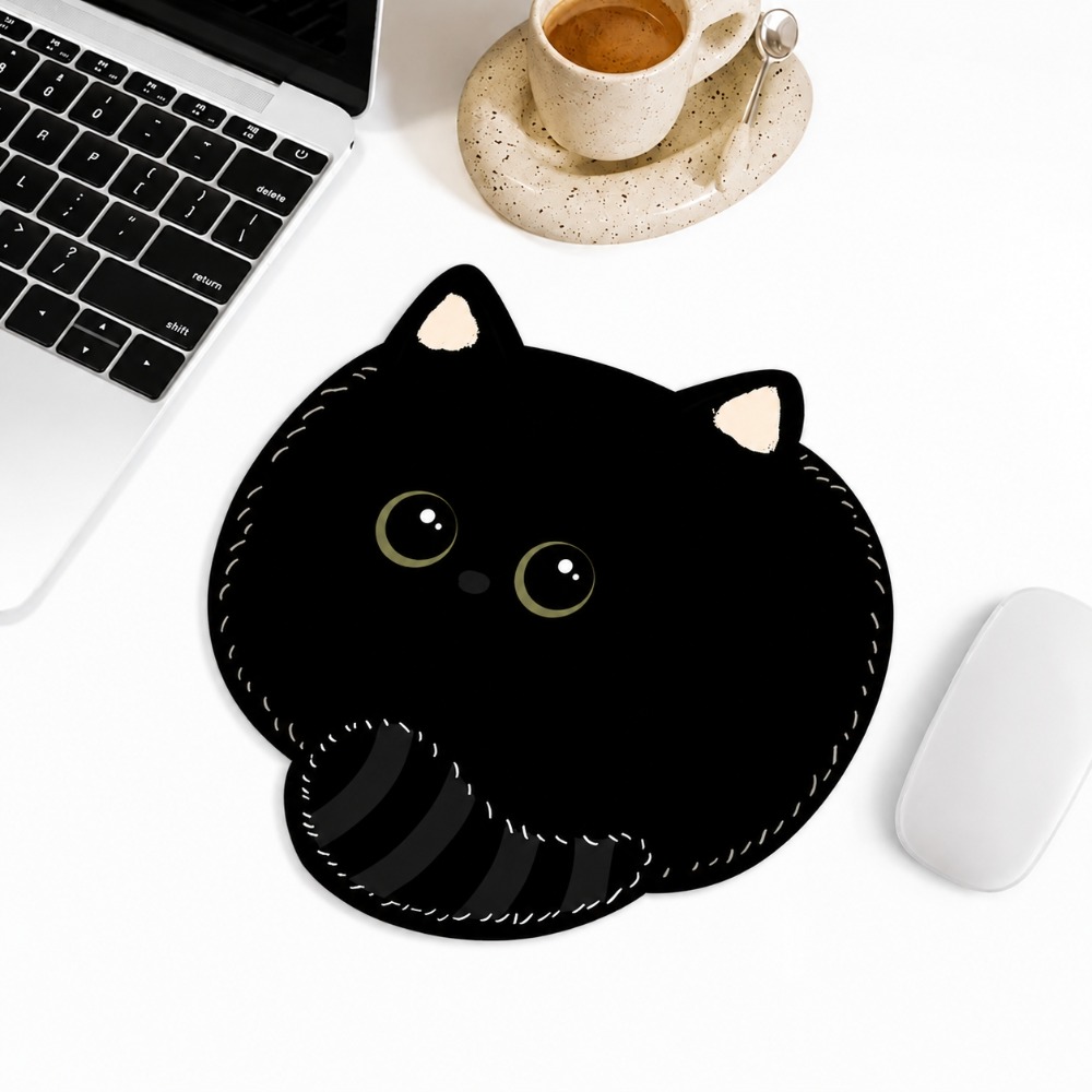 かわいい猫のマウスパッド、キュートな動物柄デスクマット、柔ら - Desk Setup Productivity のレビューと価格