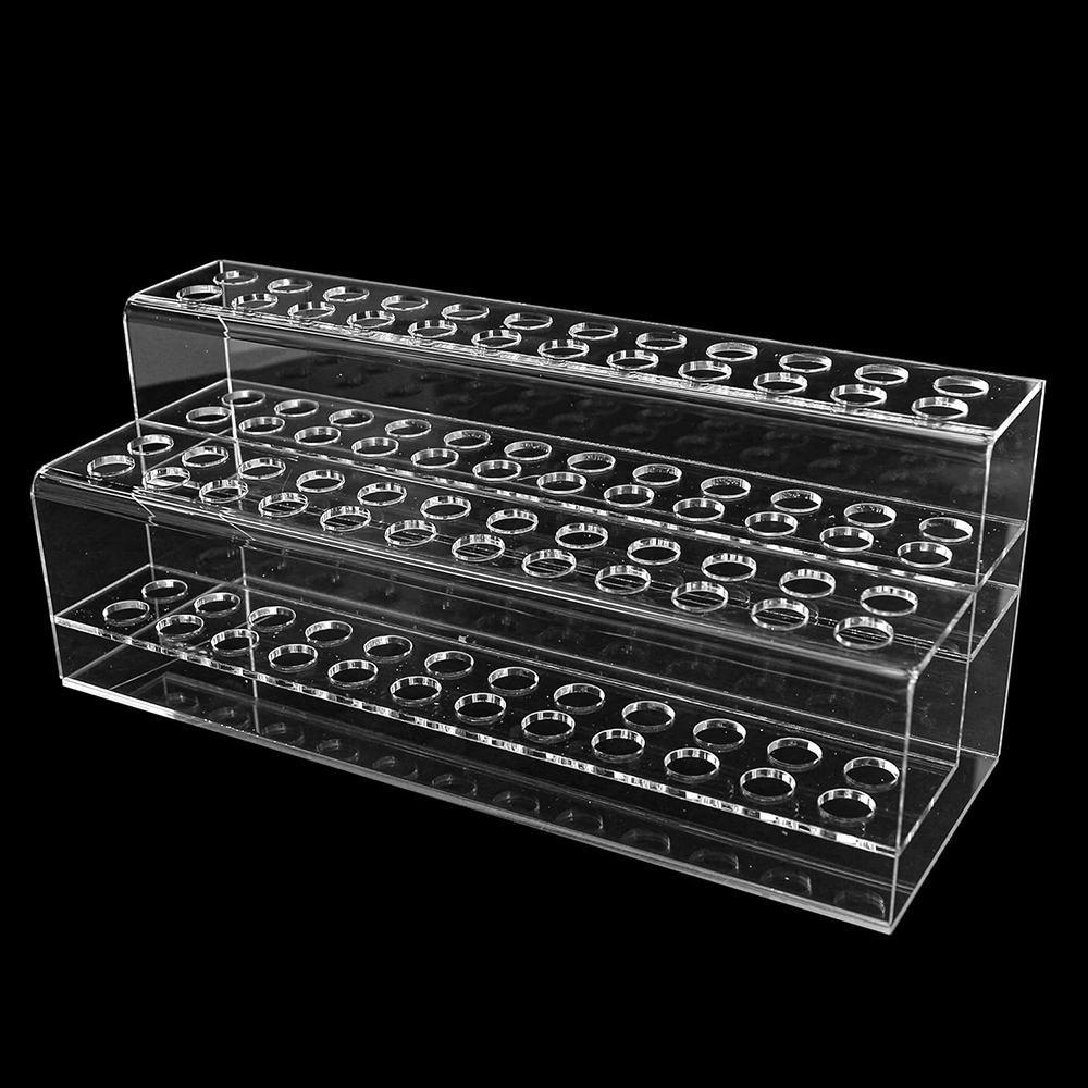 透明アクリルペンホルダー収納 48 スロットペンディスプレイ - Desk Setup Shelf のレビューと価格