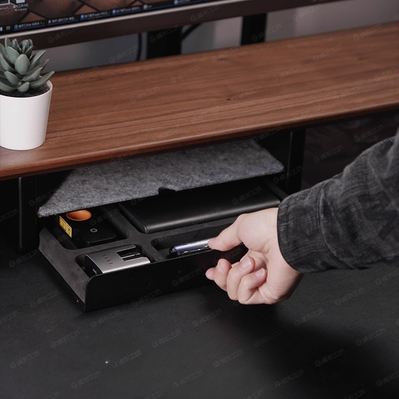 モニタースタンドライザー収納引き出しオフィスデスクオーガナイ - Desk Setup Shelf のレビューと価格