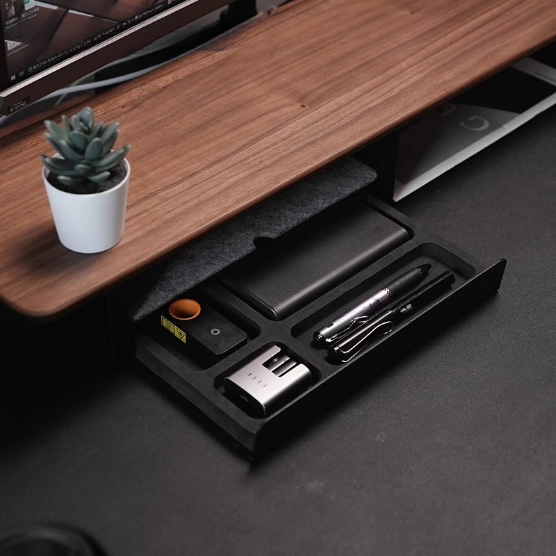 モニタースタンドライザー収納引き出しオフィスデスクオーガナイ - Desk Setup Shelf のレビューと価格