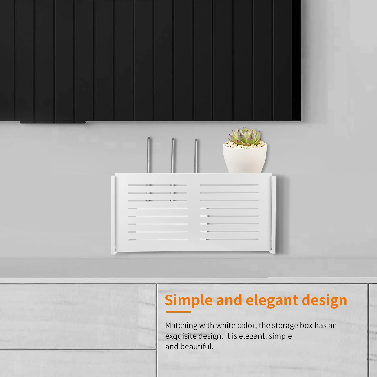 新入荷-人気商品-壁掛け式Wi-Fiルーター収納ボックス ワ - Cable Box Organizer のレビューと価格