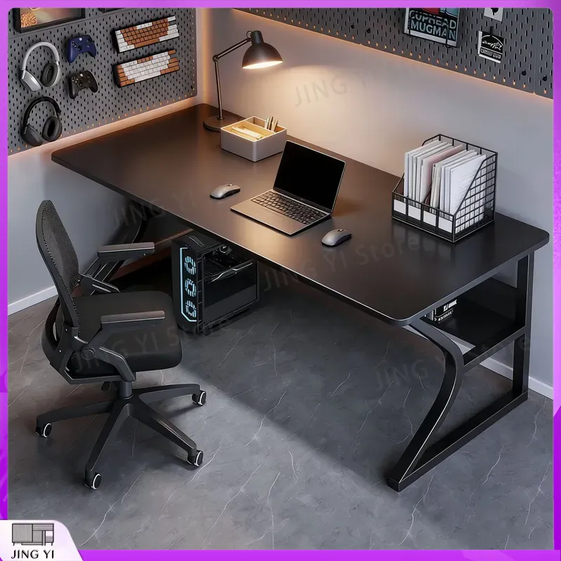黒色ゲーミングデスク eスポーツPCセットアップ用 高さ調節 - Desk Setup Black And Wood のレビューと価格