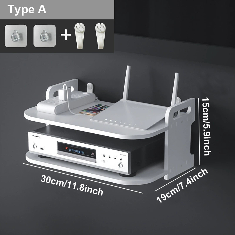 壁掛け式ルーターケーブルオーガナイザーシェルフ、通気性のある - Cable Box Organizer のレビューと価格