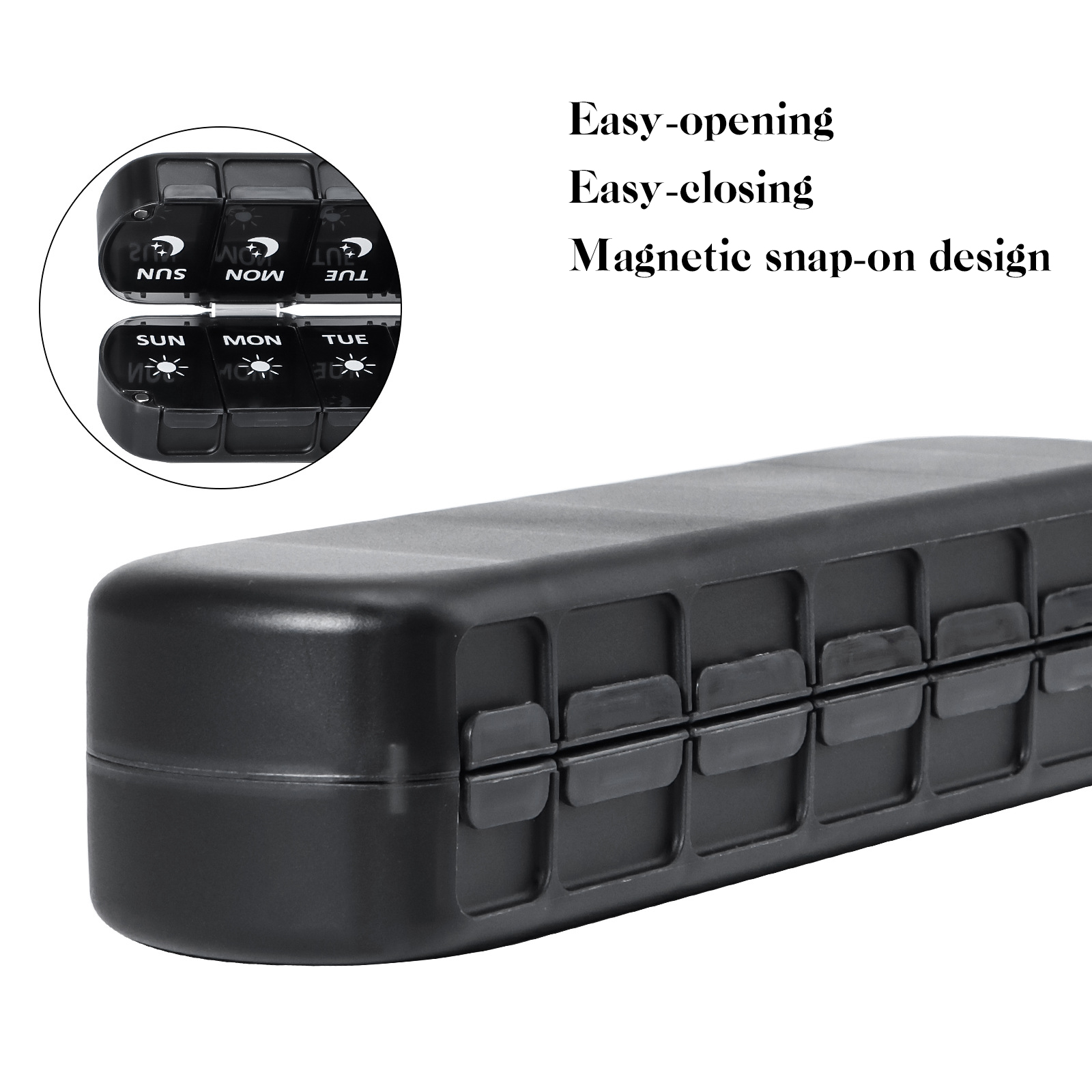 7日間用ピルボックス、タブレットホルダー、薬収納ケース、薬容 - Cable Box Organizer のレビューと価格