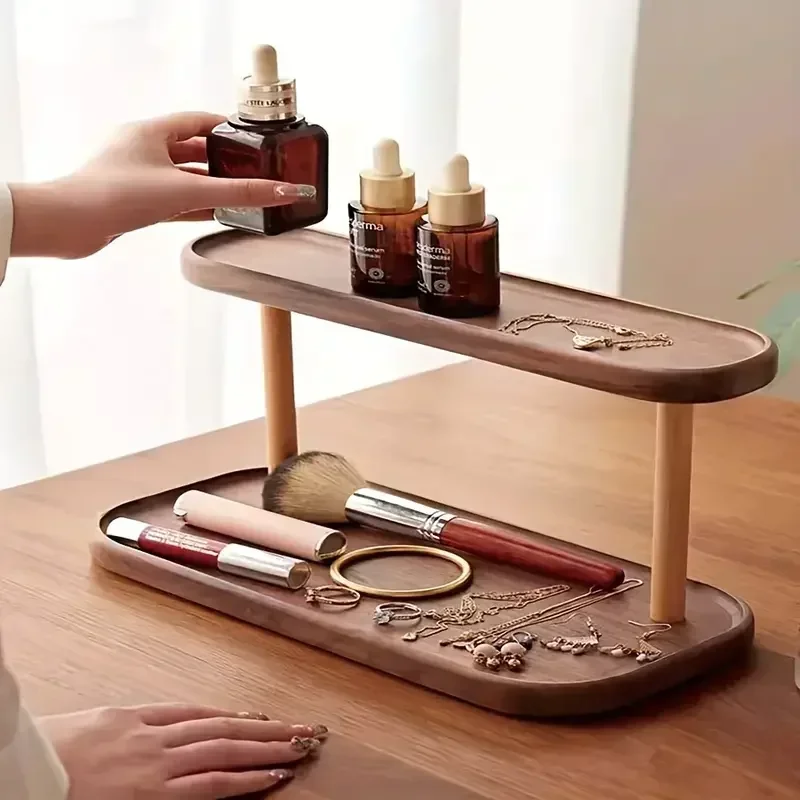 ホット木製収納棚 2 段デスクトップオーガナイザー棚デスクデ - Desk Setup Productivity のレビューと価格
