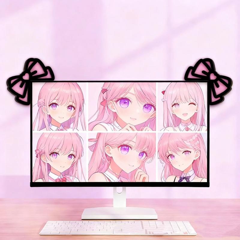新しい 1/2 個木製ちょう結び PC アクセサリーかわいい - Gaming Setup Desk のレビューと価格