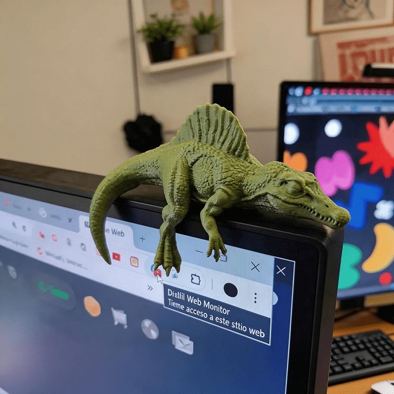 寝ているティラノサウルスレックスのモニターオーナメント、キュ - Desk Setup Gift Ideas のレビューと価格