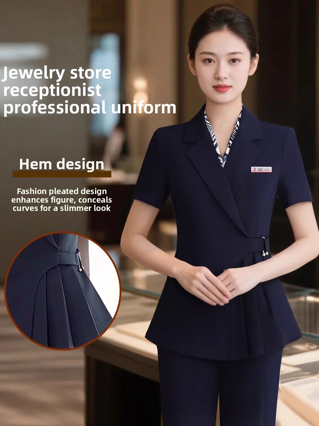 グレーの半袖スーツセット レディース 夏用 薄手 プロフェッ - Jewelry Desk Setup のレビューと価格