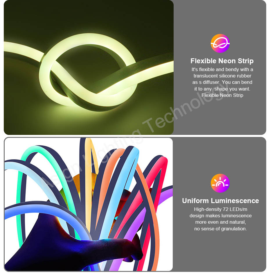 220V RGB LED ネオンストリップ EU AU 電源 - Power Strip Flat のレビューと価格