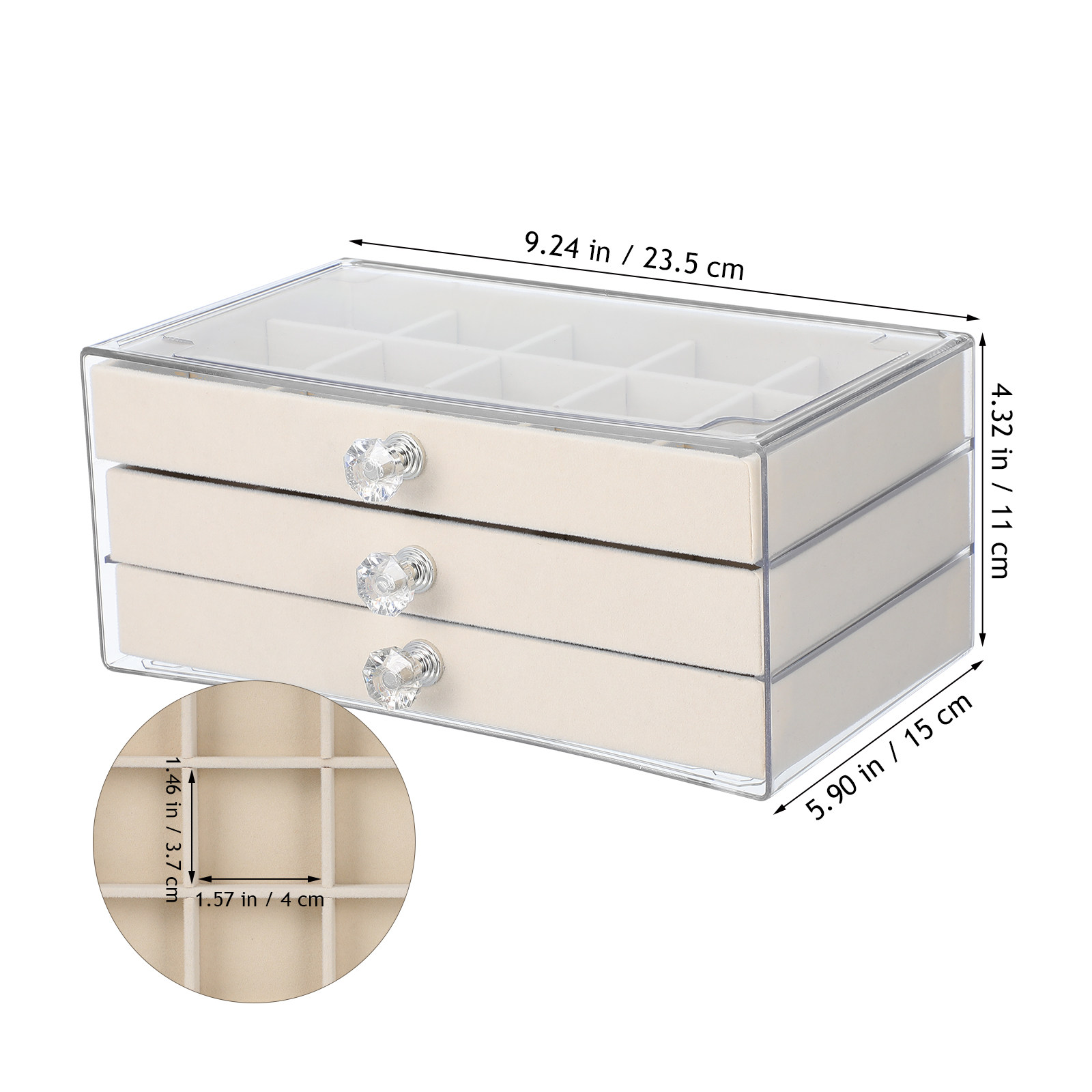 45区画ジュエリーオーガナイザーボックス デスクトップディス - Jewelry Desk Setup のレビューと価格