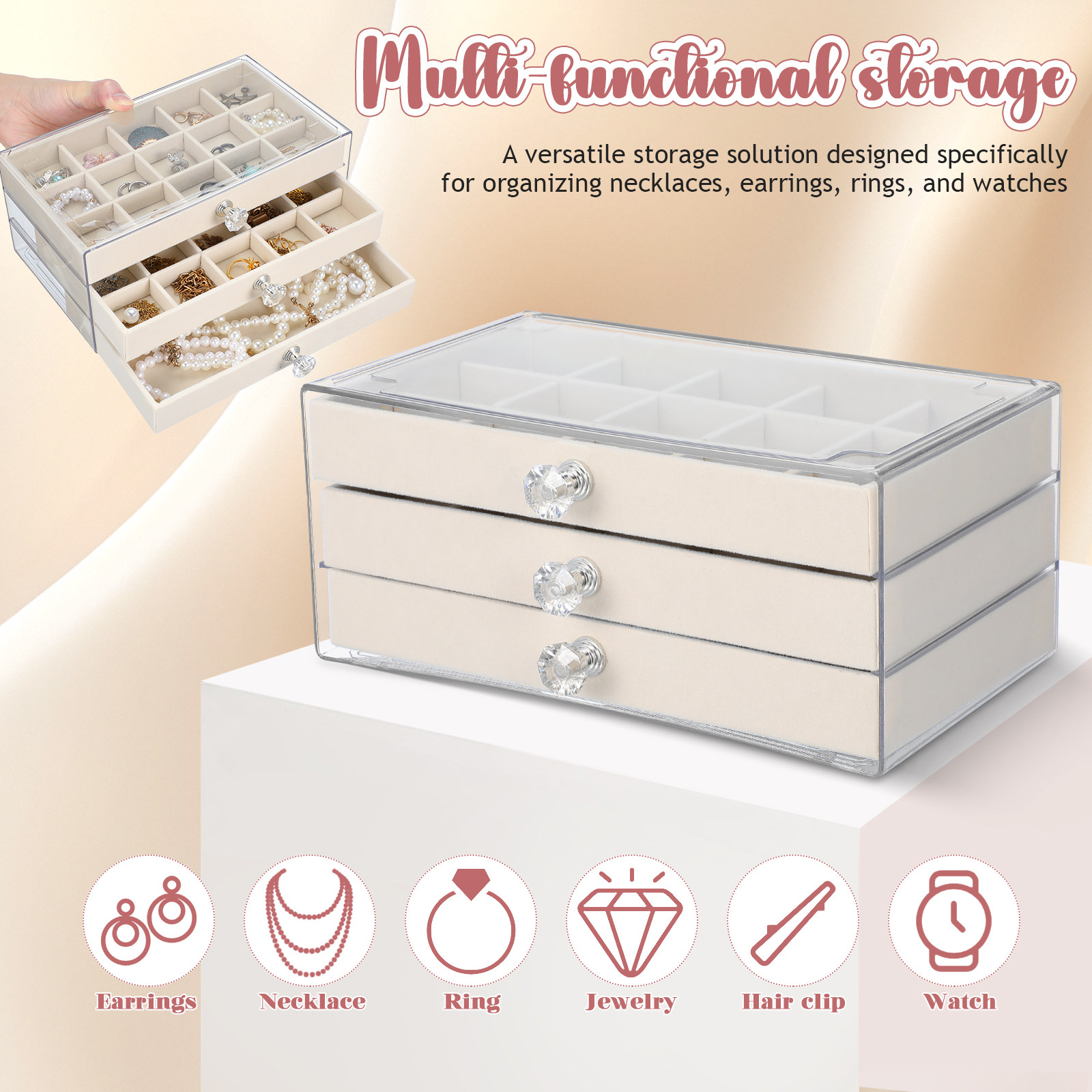 45区画ジュエリーオーガナイザーボックス デスクトップディス - Jewelry Desk Setup のレビューと価格