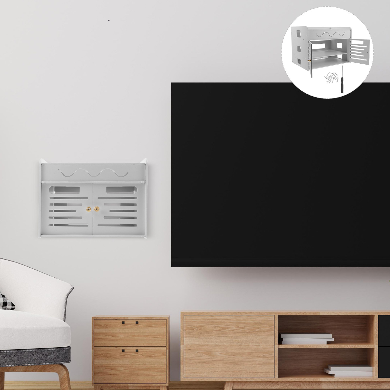 3層WiFiルーター収納ボックス ワイヤレスルーターオーガナ - Cable Box Organizer のレビューと価格