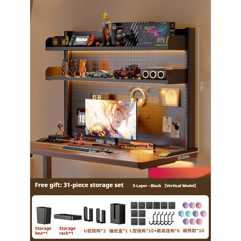 ペグボード付きデスクシェルフ用クランプ式オーガナイザー、調節 - Desk Setup Productivity のレビューと価格
