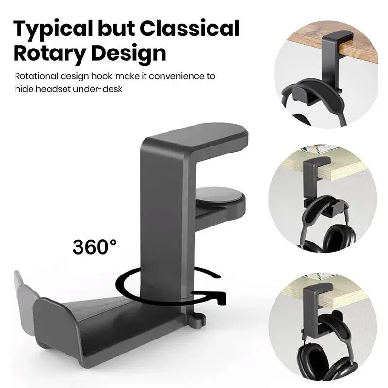 ユニバーサルデスクトップ360 °   回転式ヘッドフォンス - Gaming Setup Desk のレビューと価格