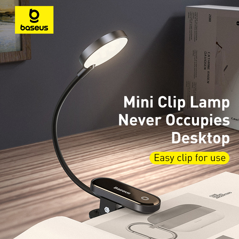 Baseus ポータブルデスクランプ LEDミニクリップ U - Desk Setup For Laptop のレビューと価格