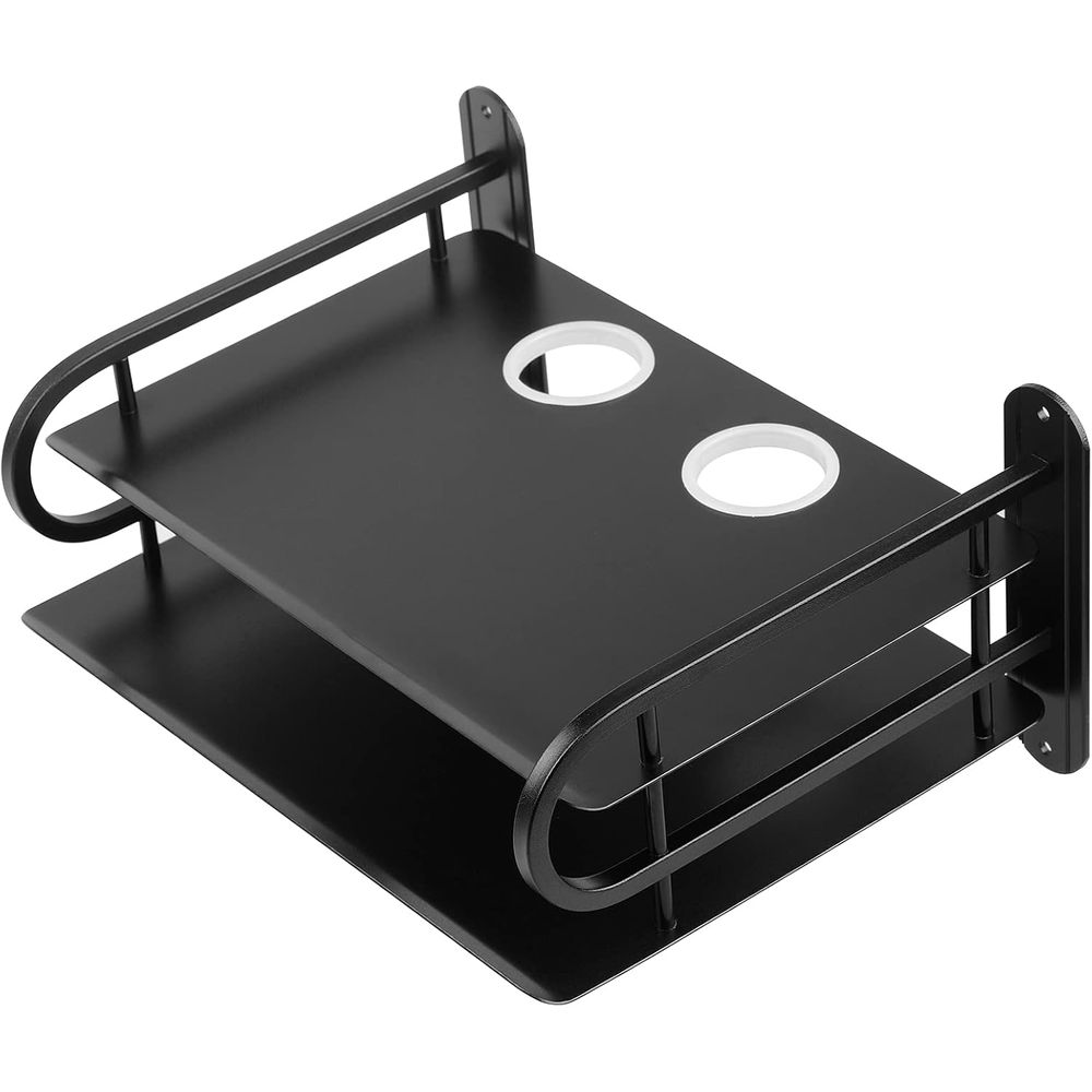 ブラックメタルダブルワイヤールーター収納ボックス/テレビセッ - Cable Box Organizer のレビューと価格