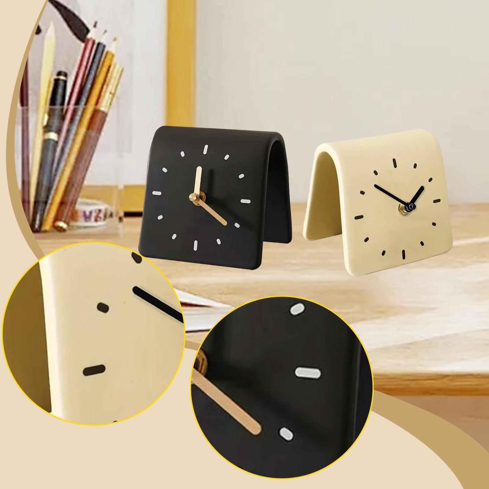 卓上時計 モダンアート シェルフクロック 装飾用サイレントデ - Desk Setup Productivity のレビューと価格