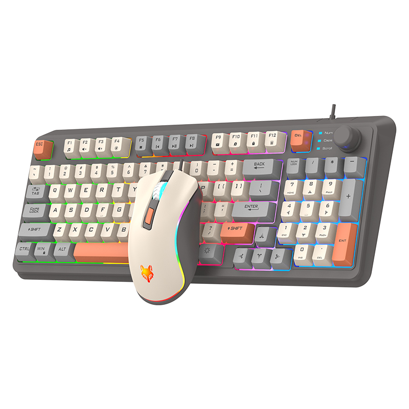USBケーブル付きキーボードとマウスのセット,照明付き,デス - Desk Setup Game のレビューと価格