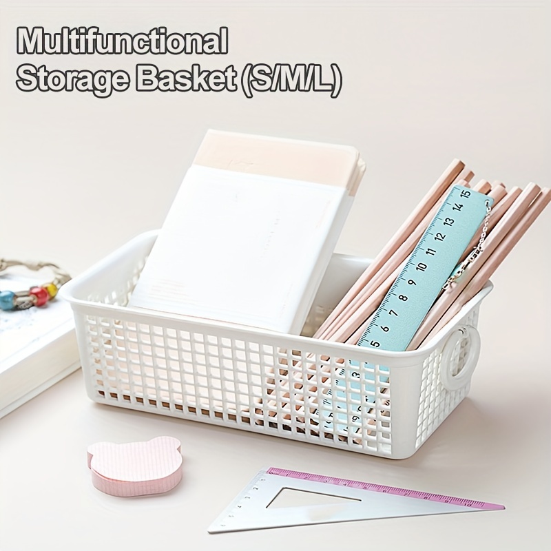 中空の長方形のプラスチック製の収納バスケット、デスクトップの - Desk Setup Shelf のレビューと価格