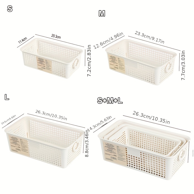 中空の長方形のプラスチック製の収納バスケット、デスクトップの - Desk Setup Shelf のレビューと価格