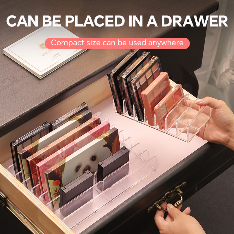 7 グリッドアクリルテーブル化粧品棚デスクトップ引き出しパー - Desk Setup Shelf のレビューと価格