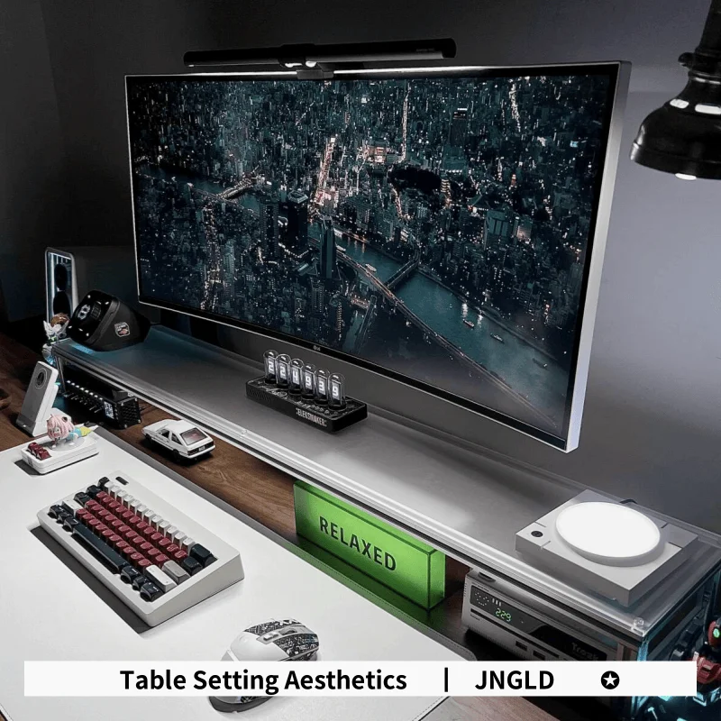 アルミニウムモニタースタンドアクリルデスクトップライザーラッ - Desk Setup Productivity のレビューと価格