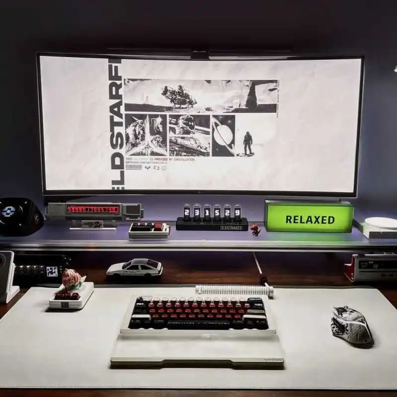 アルミニウムモニタースタンドアクリルデスクトップライザーラッ - Desk Setup Productivity のレビューと価格