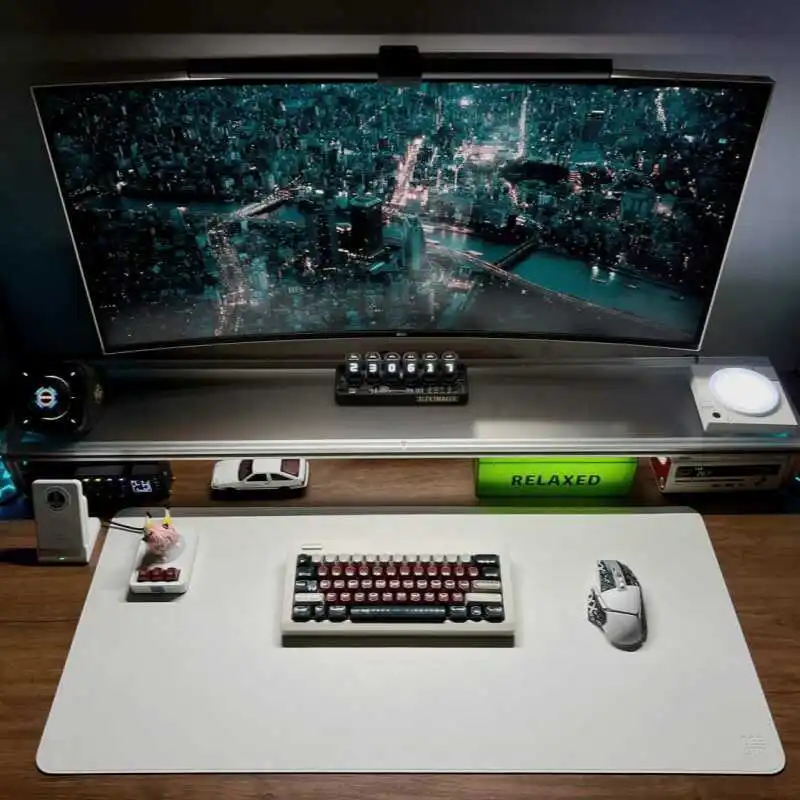 アルミニウムモニタースタンドアクリルデスクトップライザーラッ - Desk Setup Productivity のレビューと価格