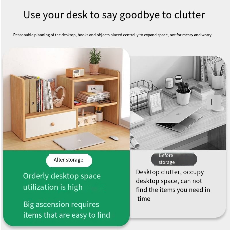 デスク用棚,寮の収納棚,多層,小さなオーガナイザー - Desk Setup Shelf のレビューと価格